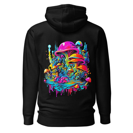 Hardflow Psychedelic Shrooms - Back Print Hoodie Hardflow 