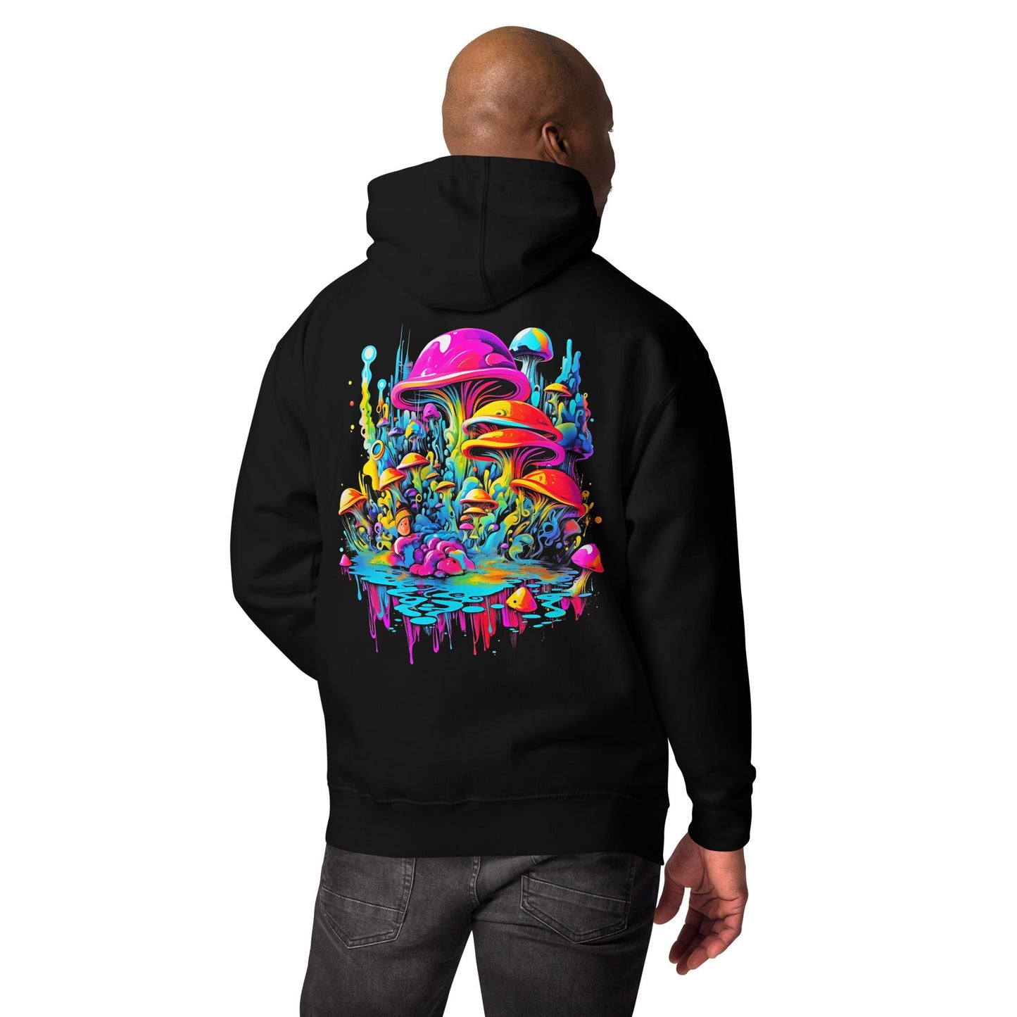 Hardflow Psychedelic Shrooms - Back Print Hoodie Hardflow 