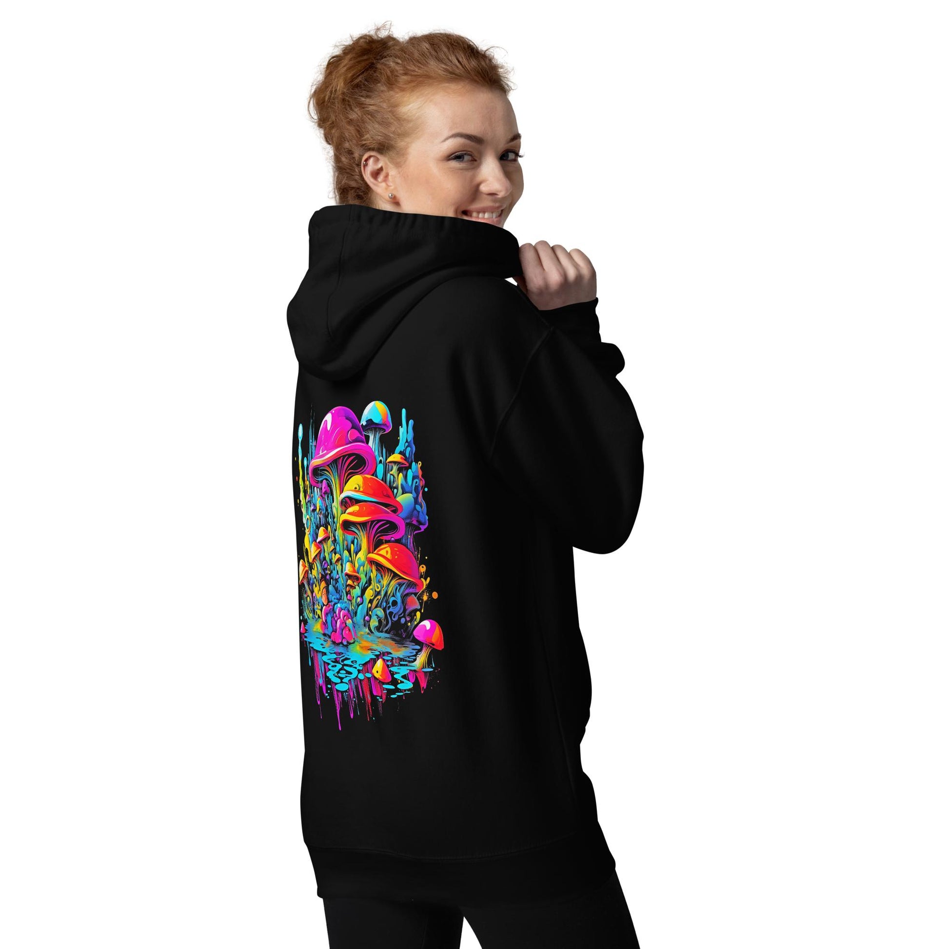 Hardflow Psychedelic Shrooms - Back Print Hoodie Hardflow 