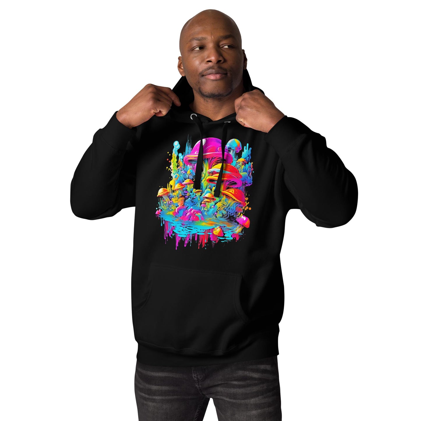 Hardflow Psychedelic Shrooms - Front Print Hoodie Hardflow 