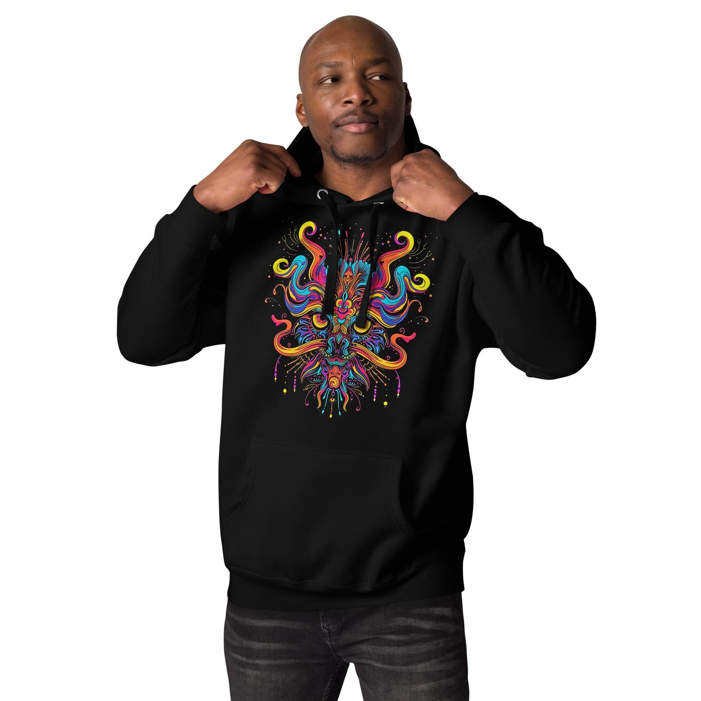 Hardflow Psychedelic Xyrathor - Front Print Hoodie Hardflow 