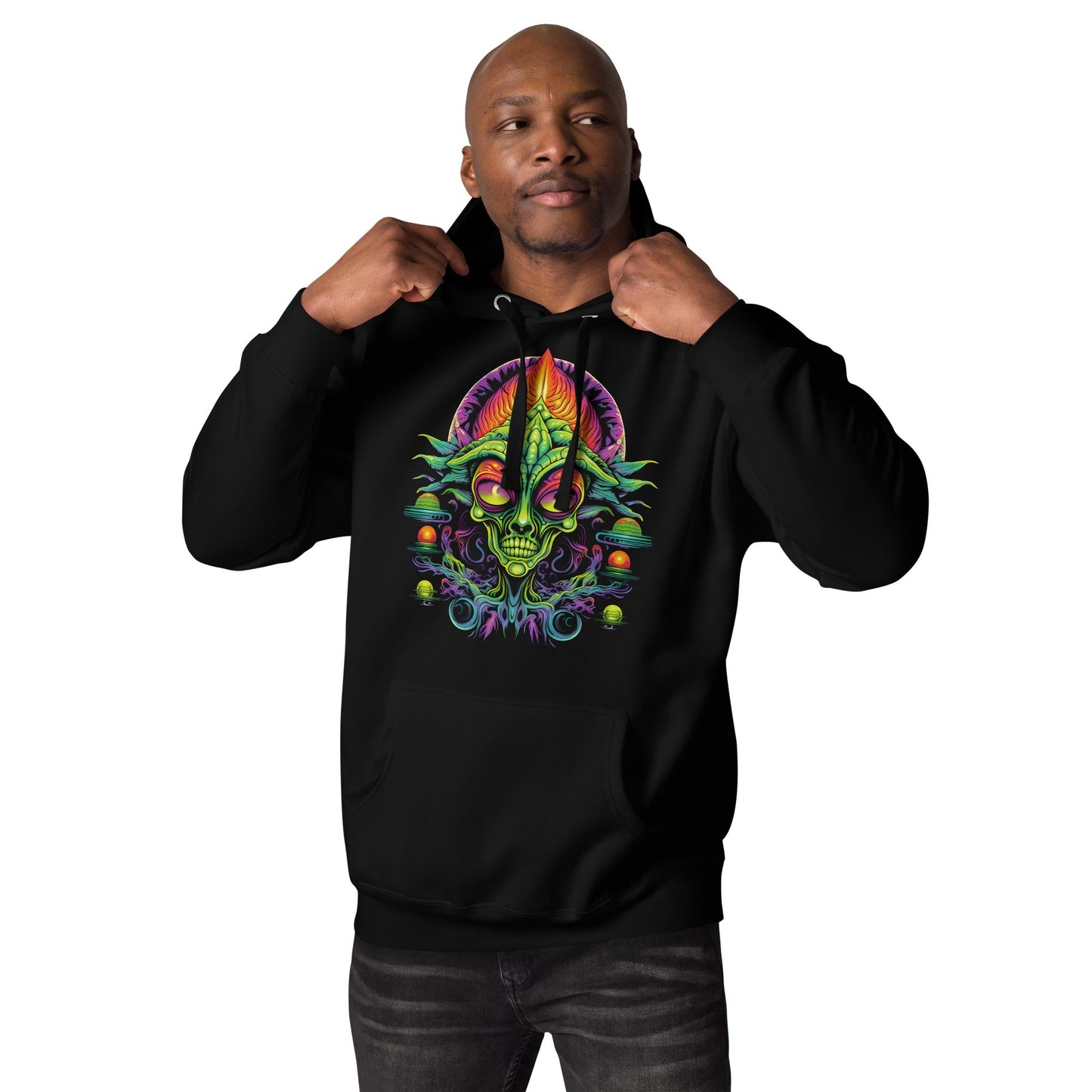 Hardflow Psychedelic Zephyrith - Front Print Hoodie Hardflow 