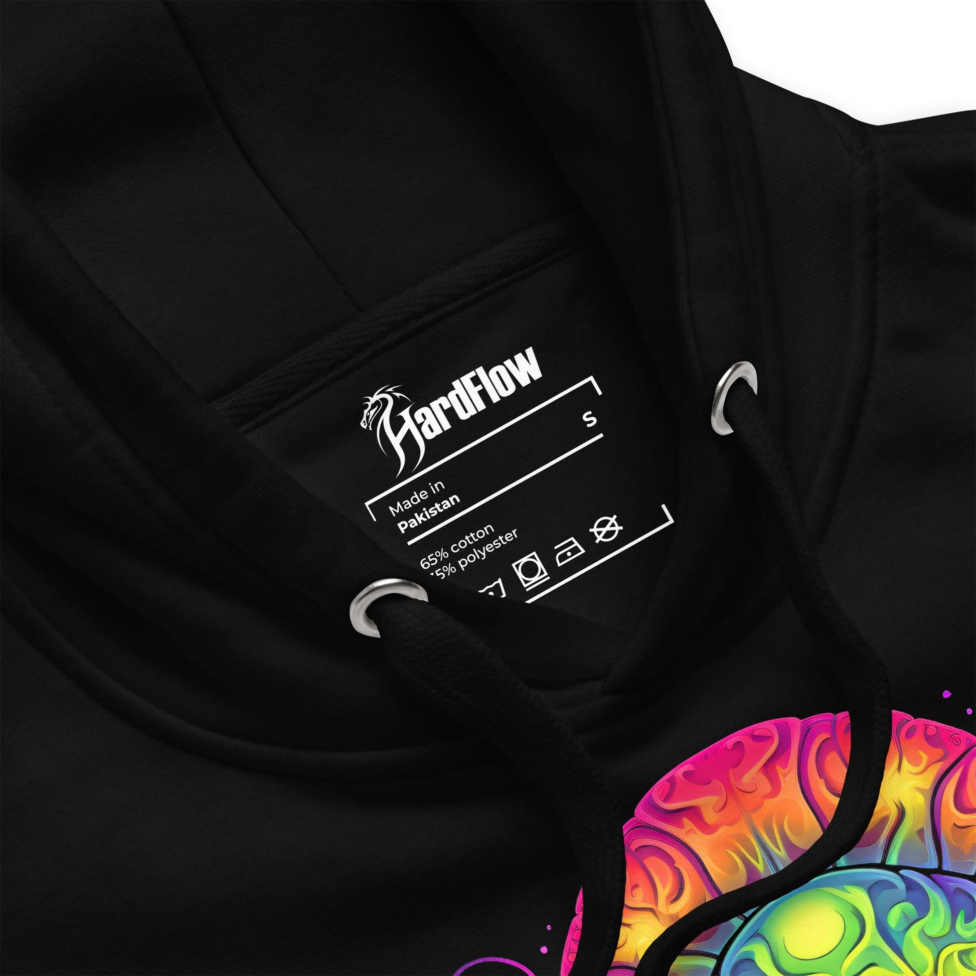 Hardflow Psychedelic Azurinex - Front Print Hoodie Hardflow 