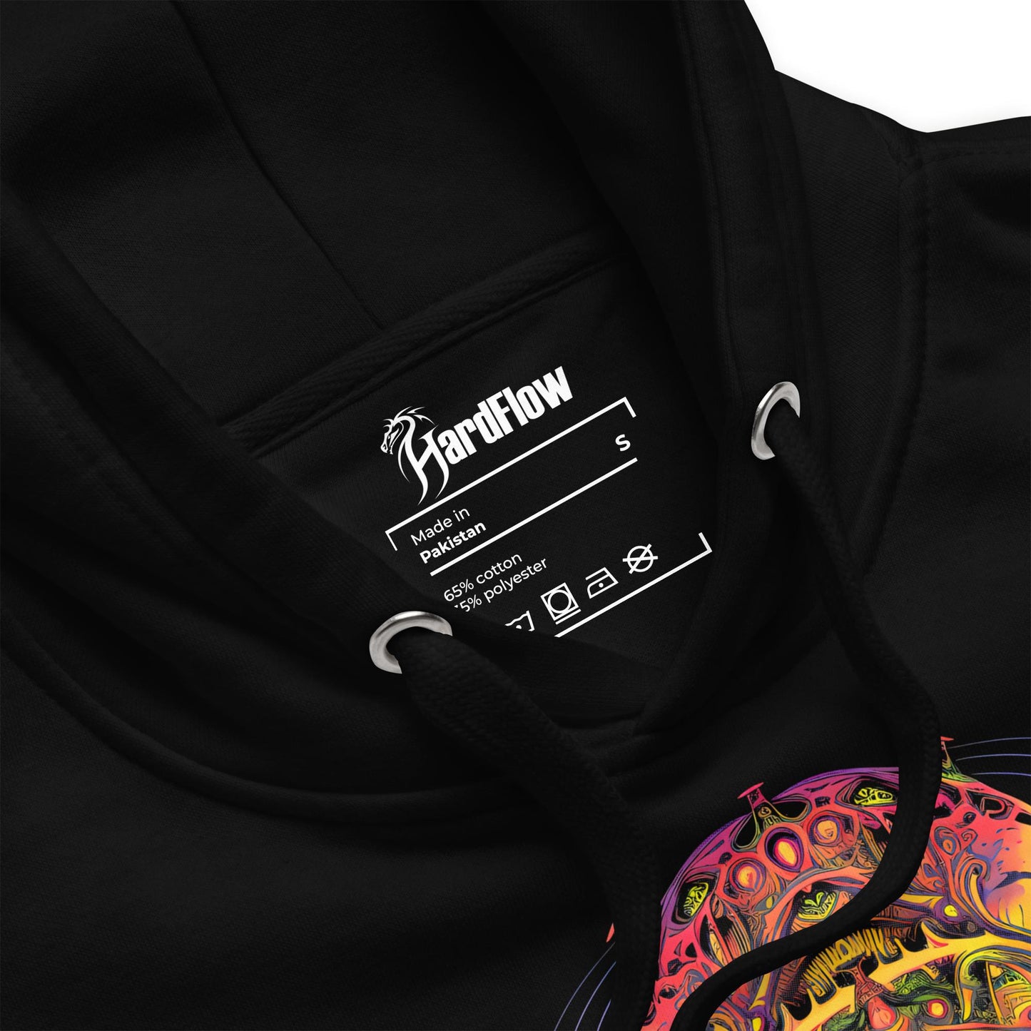 Hardflow Psychedelic Crysalis - Front Print Hoodie Hardflow 