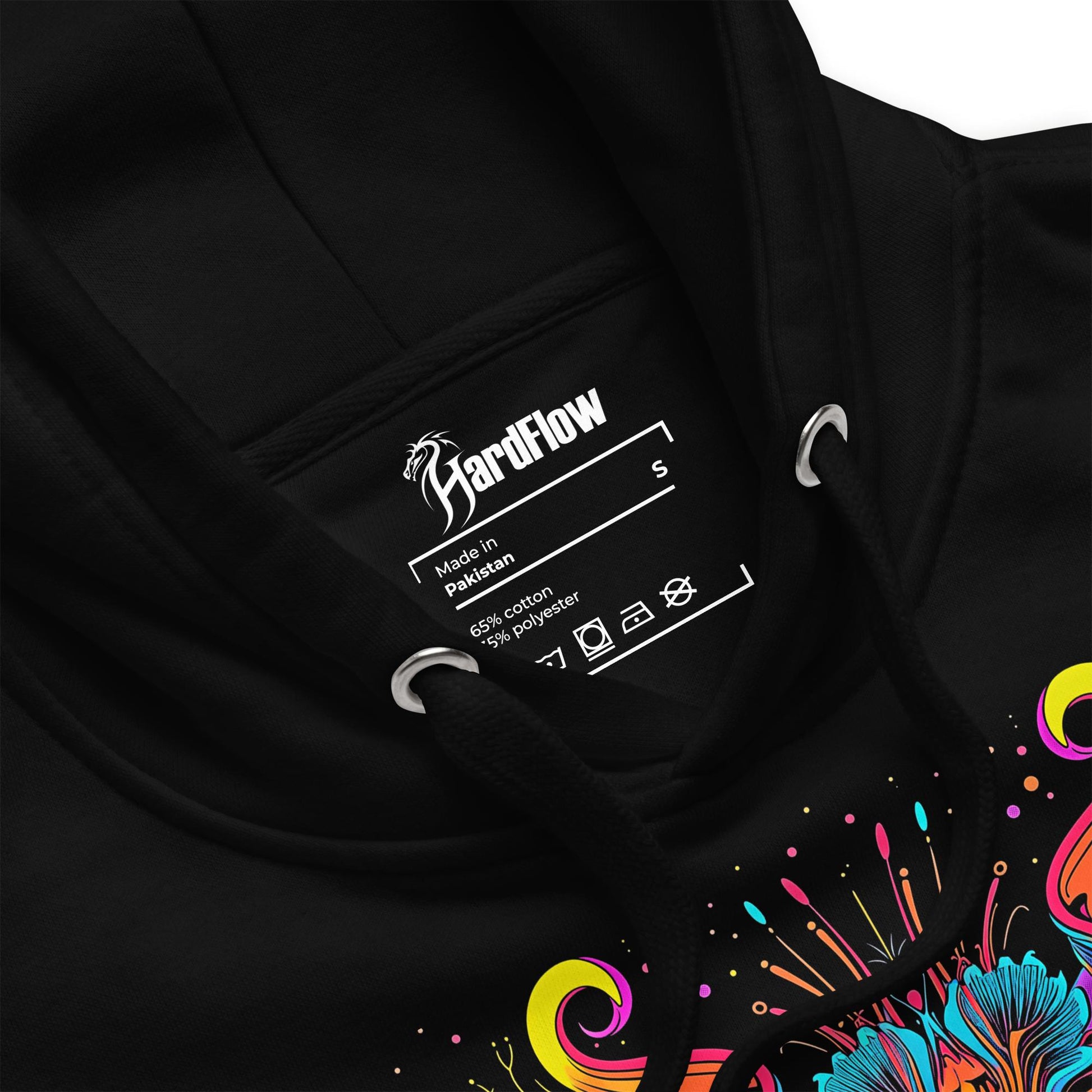 Hardflow Psychedelic Xyrathor - Front Print Hoodie Hardflow 