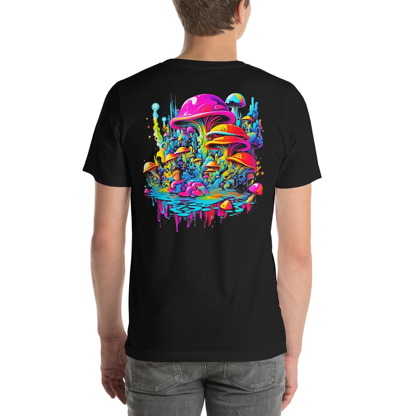 Hardflow Psychedelic Shrooms - Back Print T-shirt Hardflow 