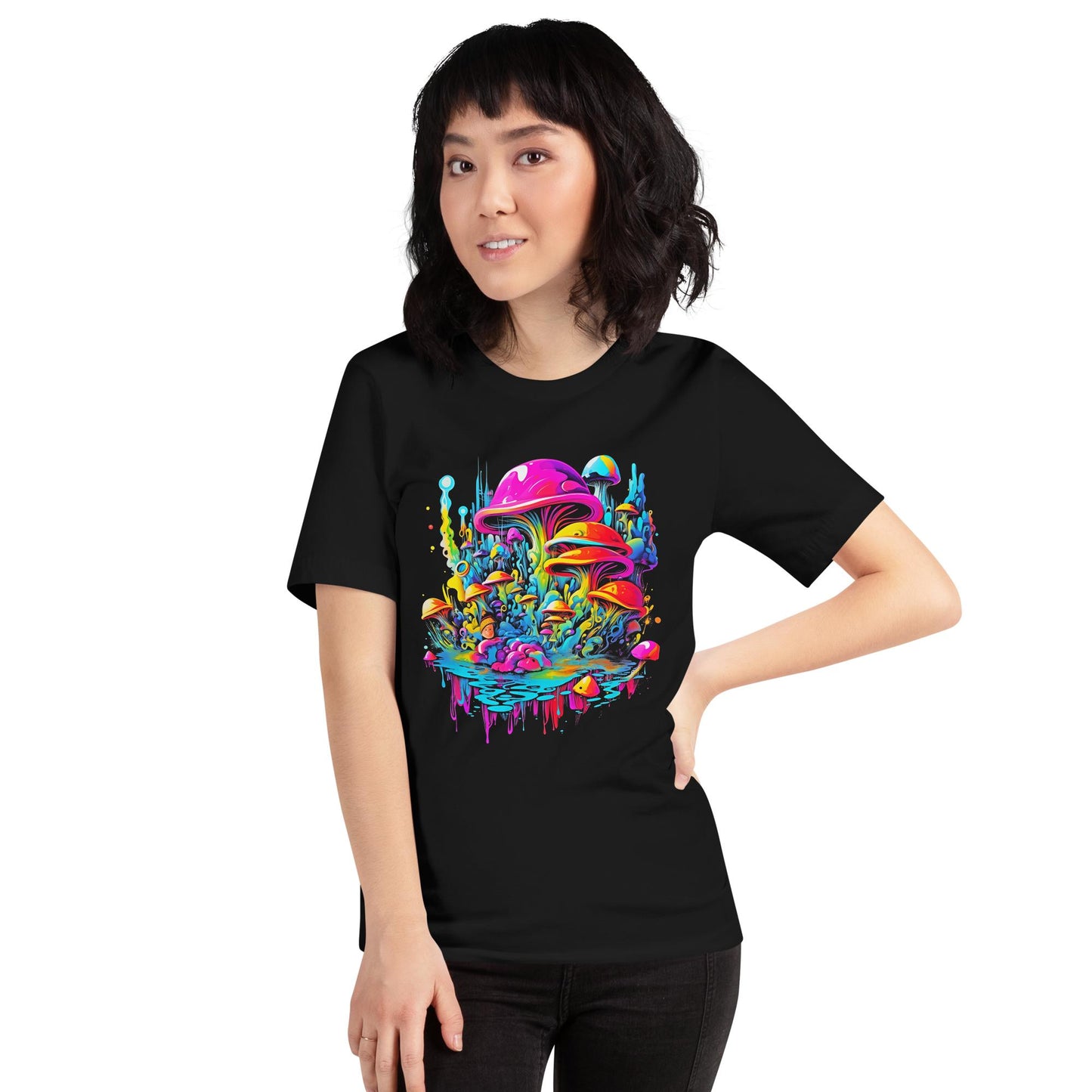 Hardflow Psychedelic Shrooms - Front Print T-shirt Hardflow 