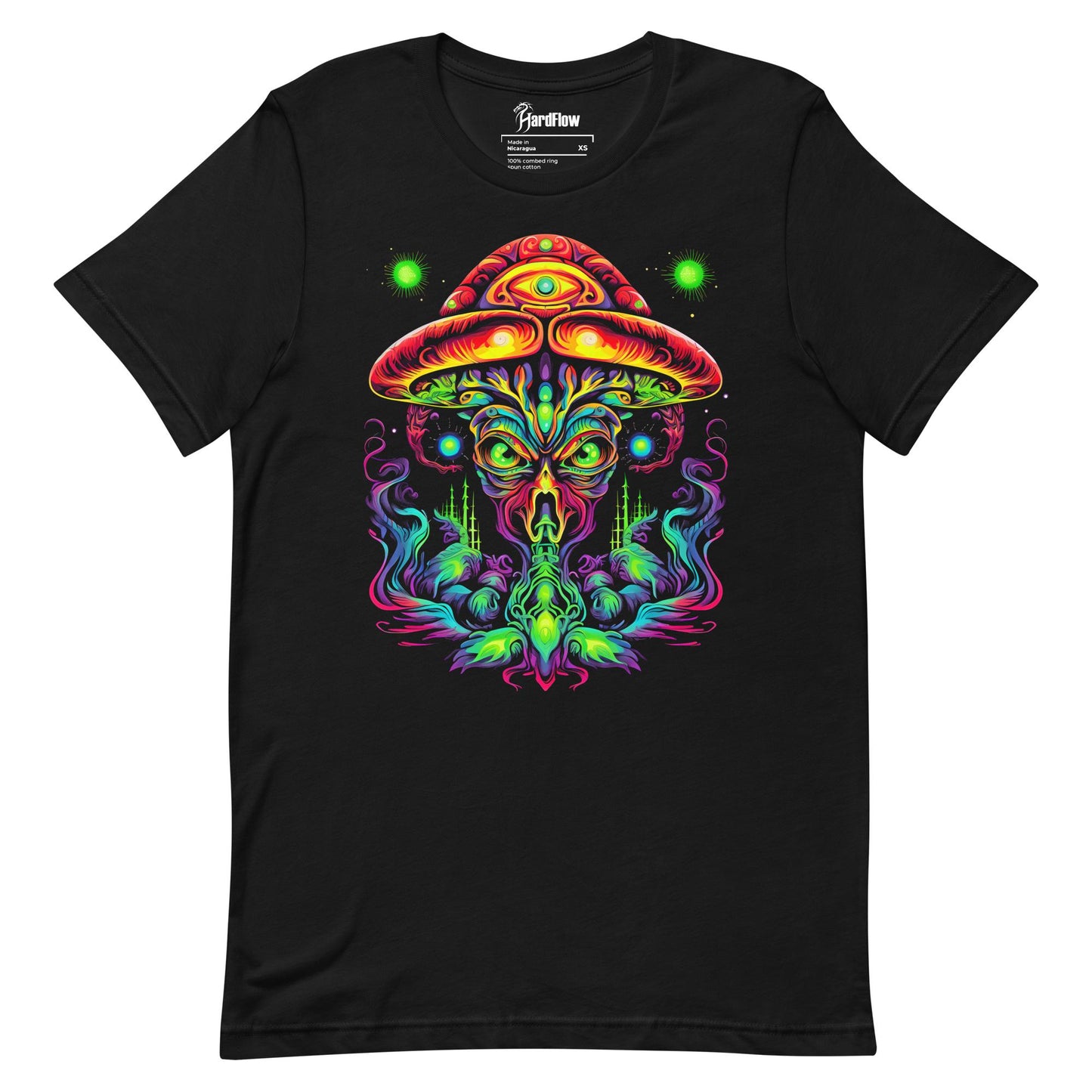 Hardflow Psychedelic Velnarax - Front Print T-shirt Hardflow 